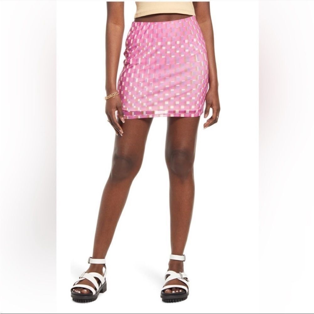 BP. Geo Print Mesh Skirt NWOT XS - Picture 2 of 14